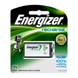 Energizer Oppladbart 9V batteri 175 mAh